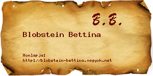 Blobstein Bettina névjegykártya